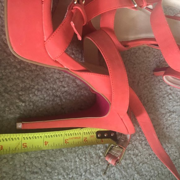 Orange Strappy Sandals - Picture 7 of 8